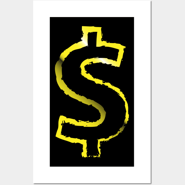 rich dollar sign wealthy Wall Art by Johnny_Sk3tch